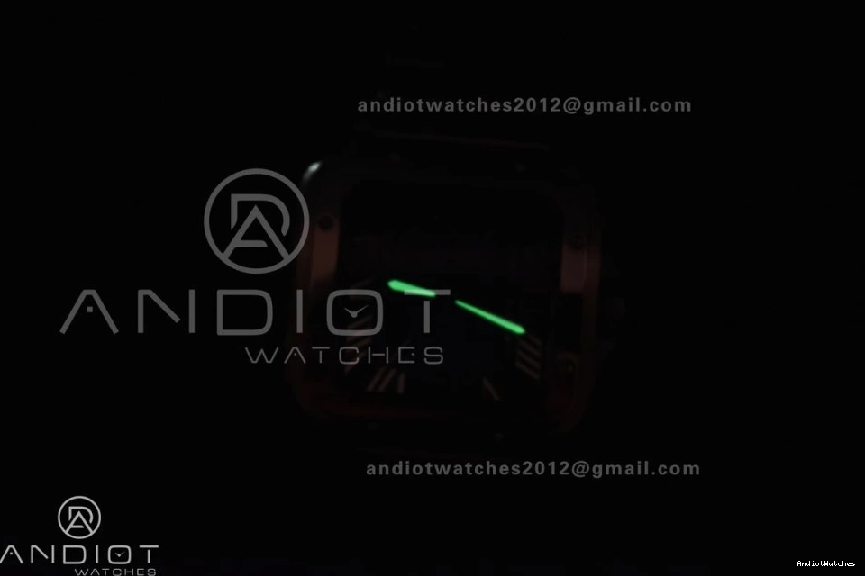 on Strap BVF Black 1046 Cartier MIYOTA de Black 1:1 Dial ZeroBulk Best 40mm Santos Edition Leather PVD 0415